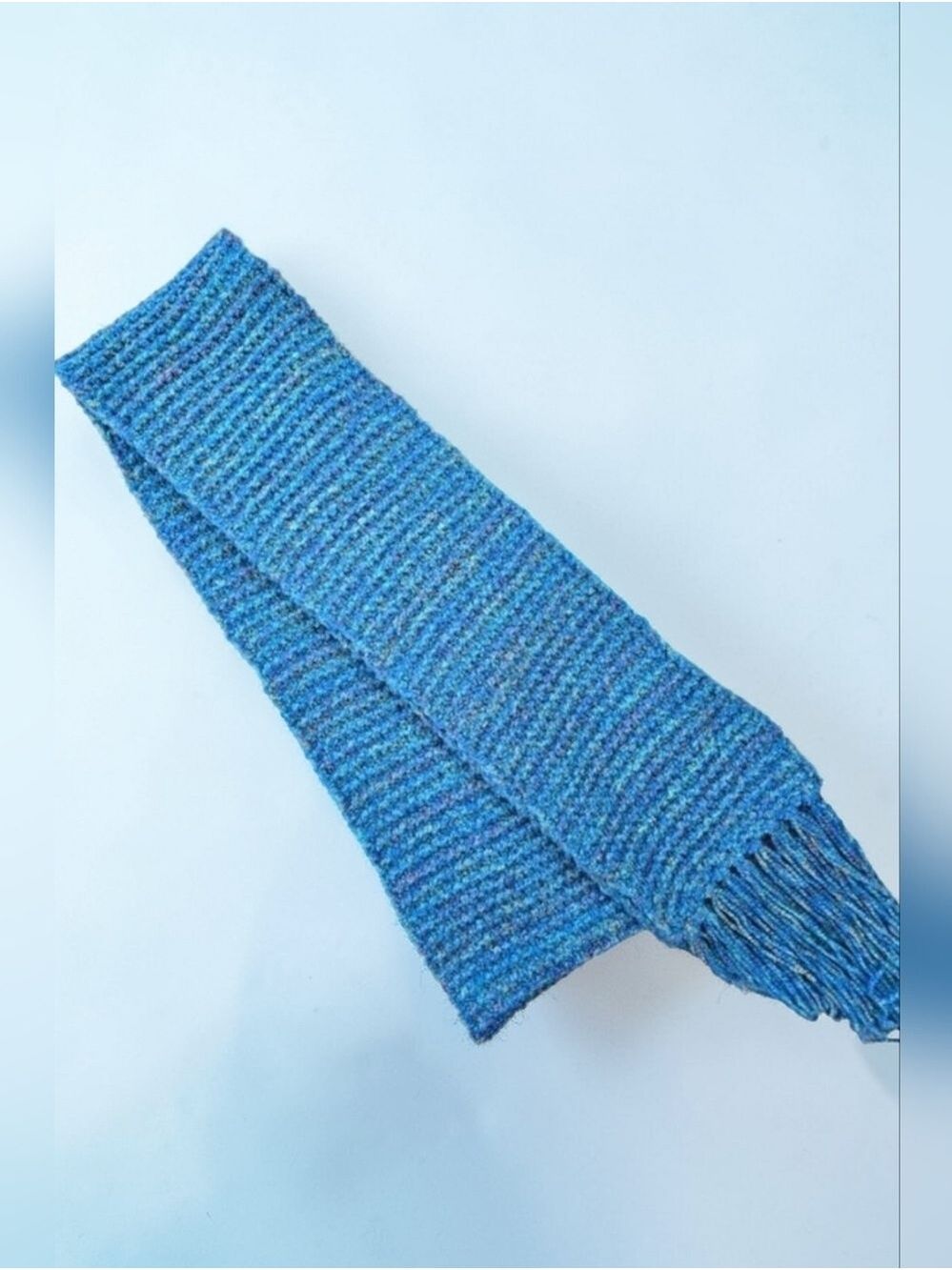 Handmade Crochet Scarf Blue Multicolor  #SCA6